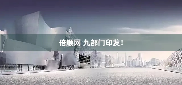 倍顺网 九部门印发！